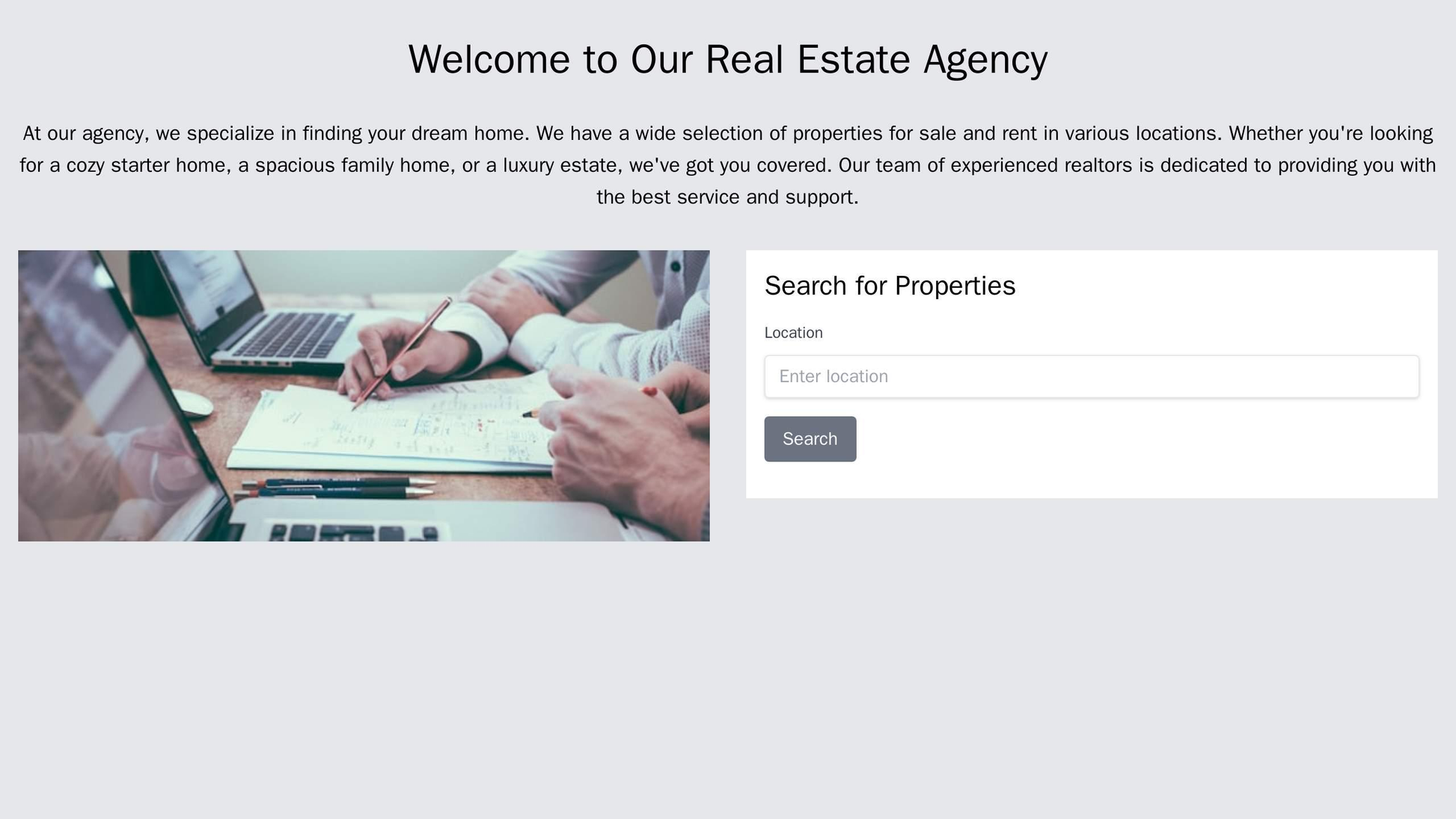 Real Estate Agency: A two-column layout with a map on one side and a search form and property listings on the other. The Web Template 3374