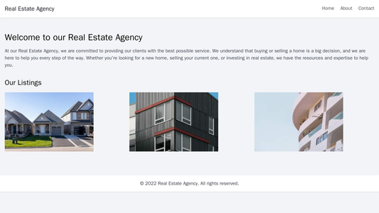 Real Estate Agency: A modern, intuitive design with images of listings taking up most of the homepage, with a prominent  Web Template 3559