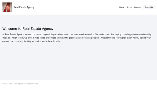 Real Estate Agency: A clean, modern design featuring a prominent search tool for property listings at the top right corn Web Template 3822