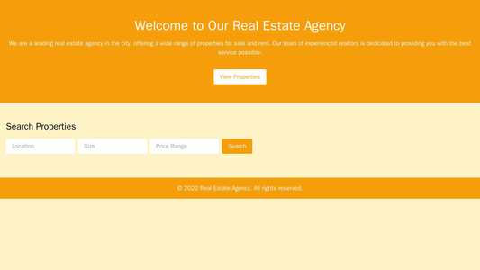 Real Estate Agency: A multi-page website with search functionalities to filter properties by location, size, and price r Web Template 3969