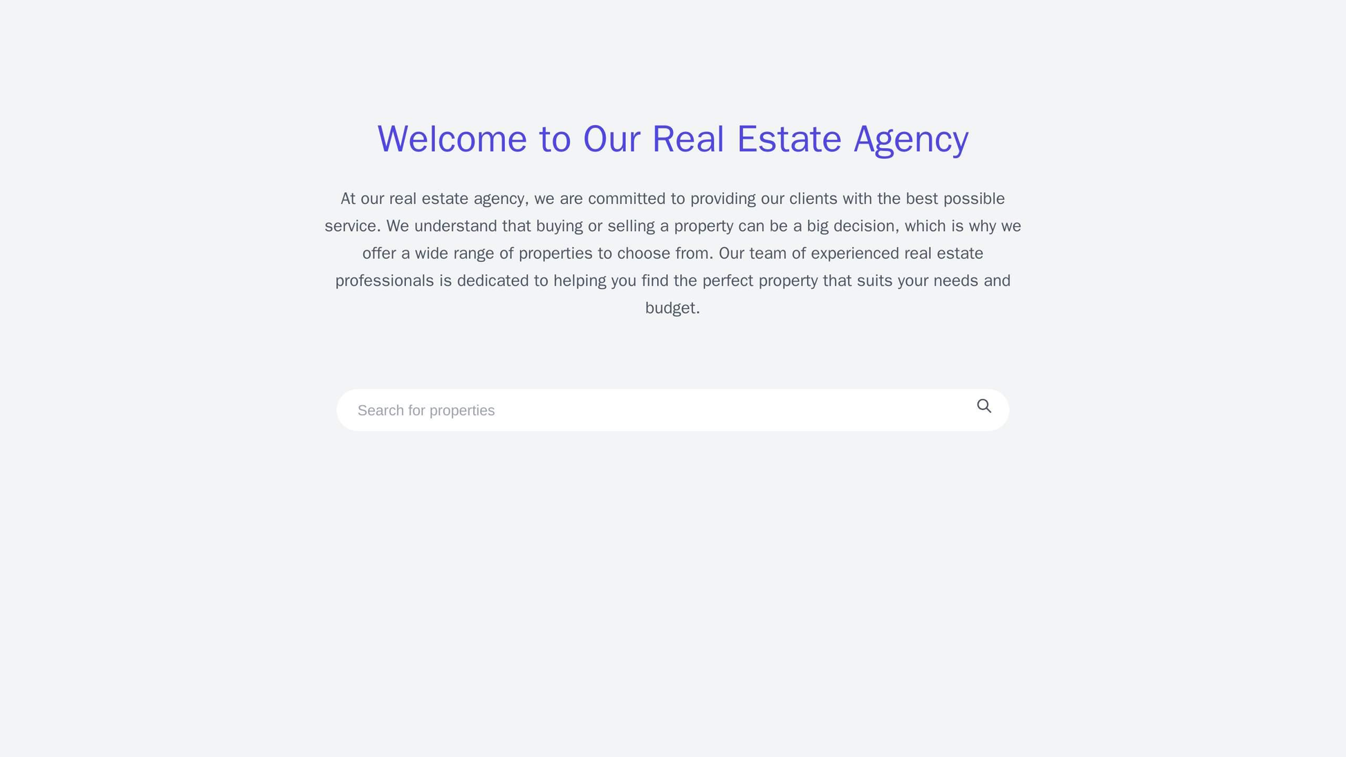 Real Estate Agency: A professional design with a prominent search bar and a dynamic property grid displaying large, eye- Web Template 4121