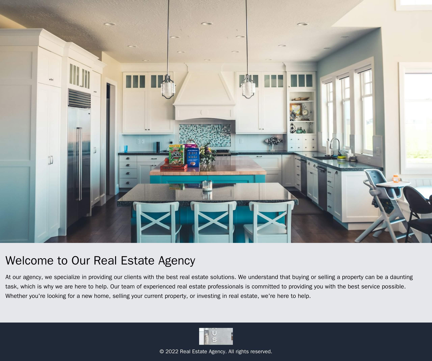 Real Estate Agency: A minimalist design with a full-width header image and property listings displayed in an engaging ma Web Template 4281