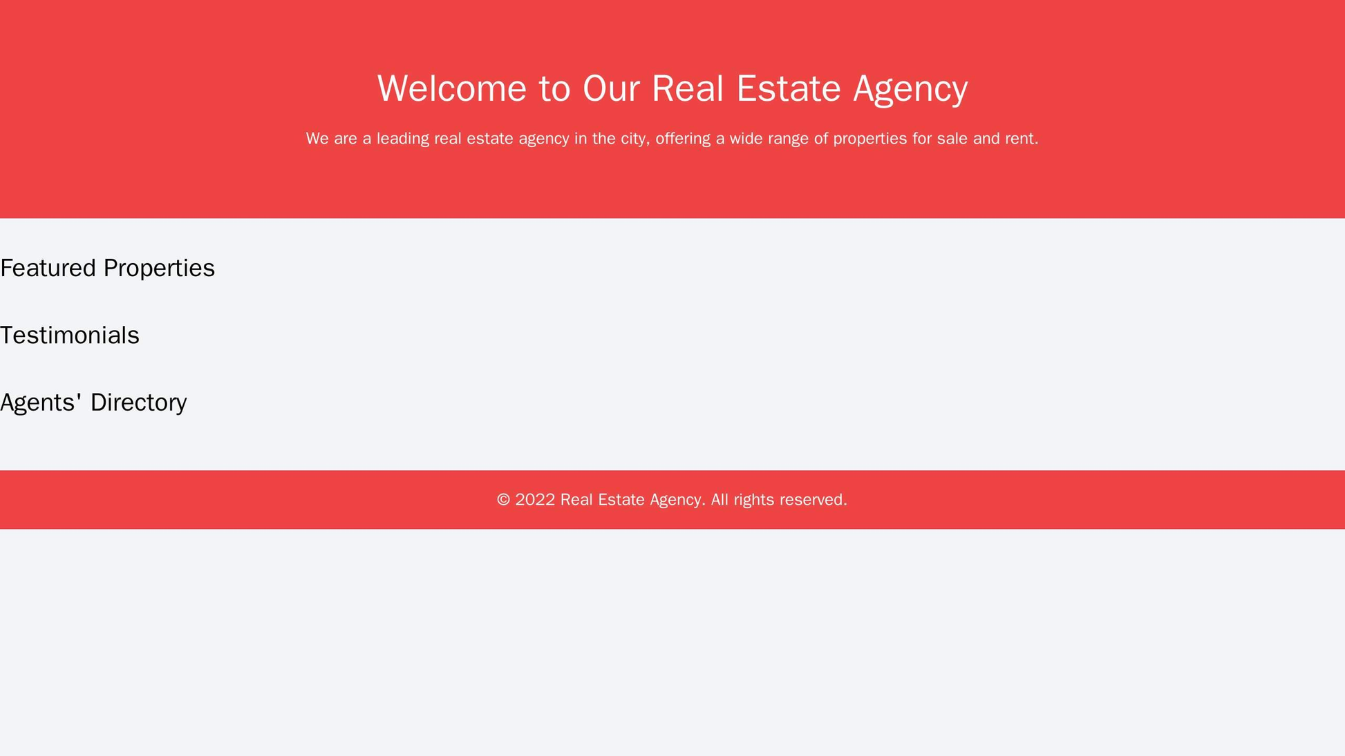 Real Estate Agency: A vertical design with a central hero area featuring the tagline, property search functionality, and Web Template 4909