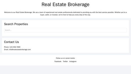 Real Estate Brokerage: A modern, easily navigable design with a responsive layout, a prominent search bar, full-width pr Web Template 4146