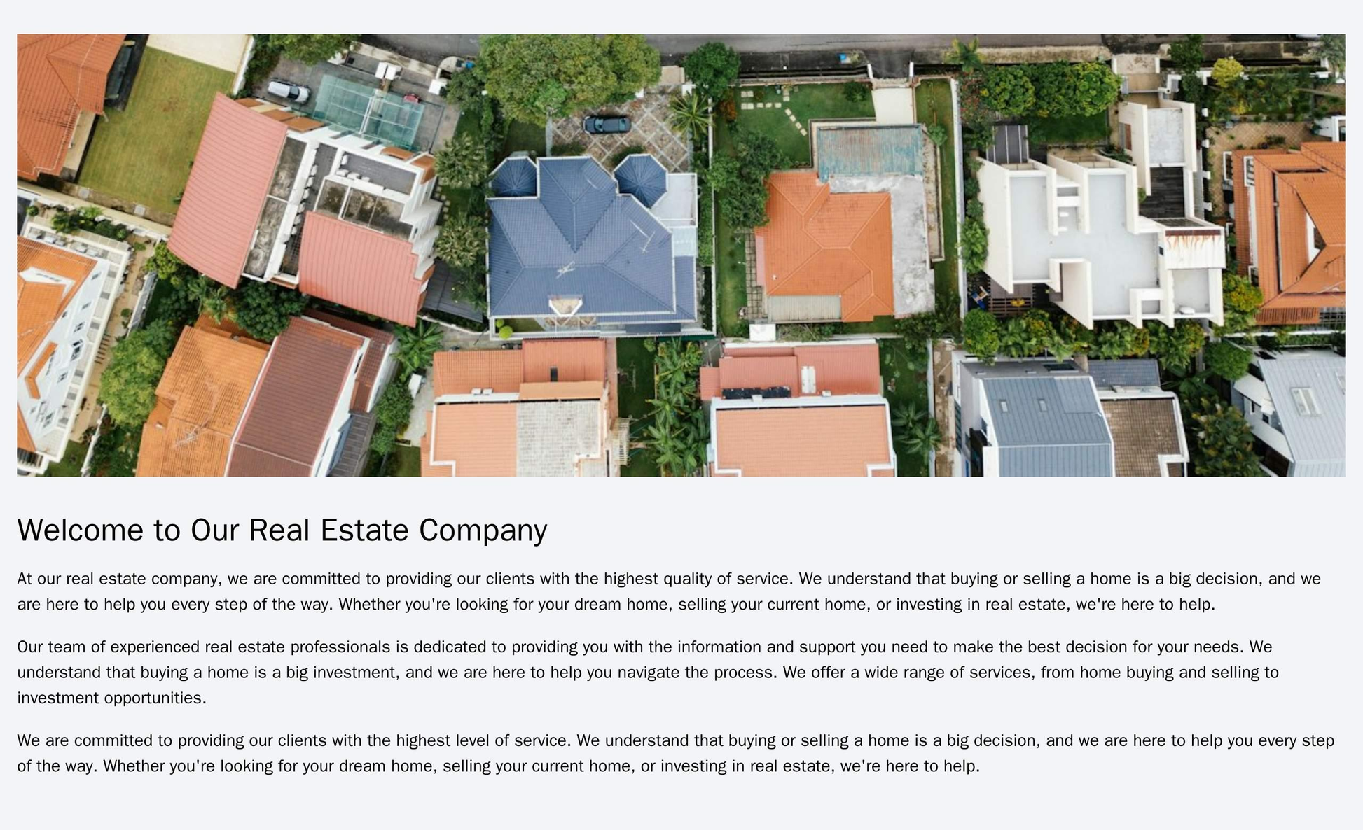 Real Estate Company: A simple design with a large header image of a desirable property, a search bar for listings, and a Web Template 4256