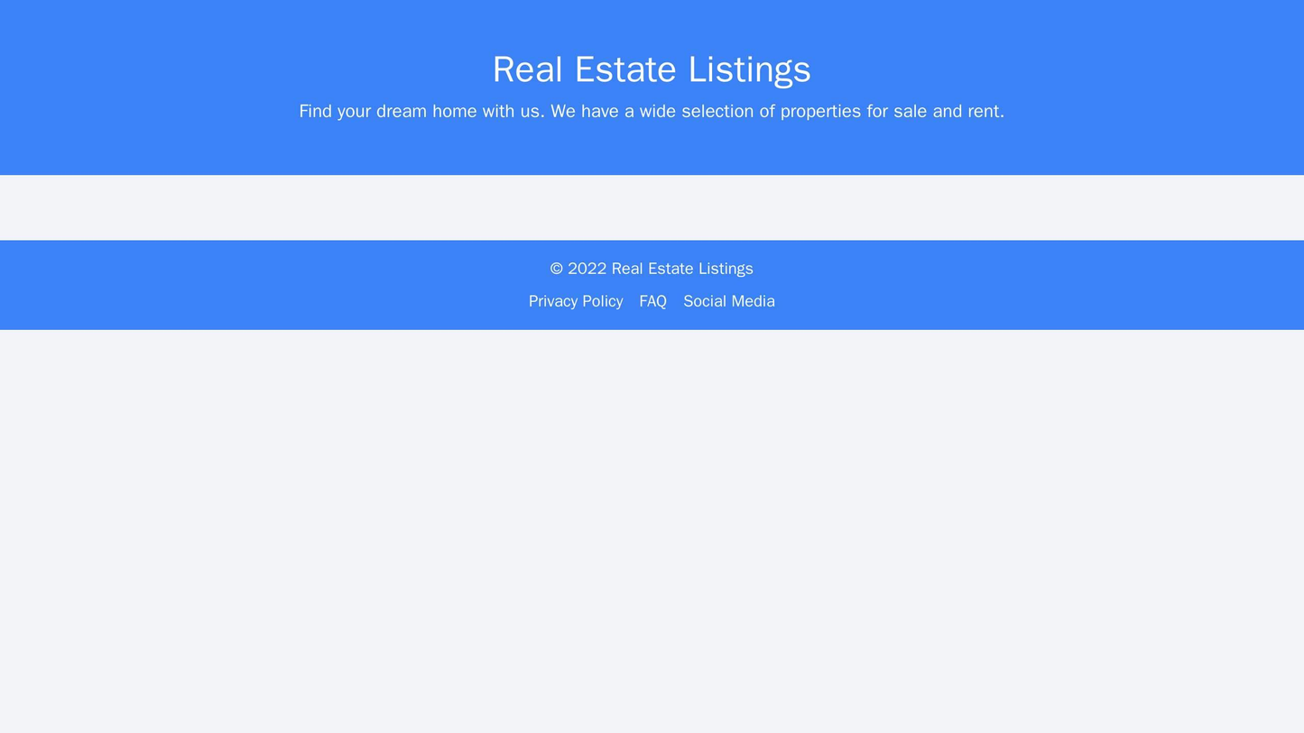 Real Estate Listings: A functional design with a grid layout of properties, a prominent search bar, and a "Contact Us" l Web Template 3182