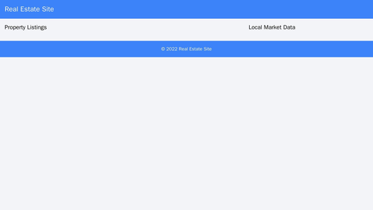 Real Estate Site: A dynamic layout showcasing virtual property tours, a main column for listings, and a right sidebar fo Web Template 3269