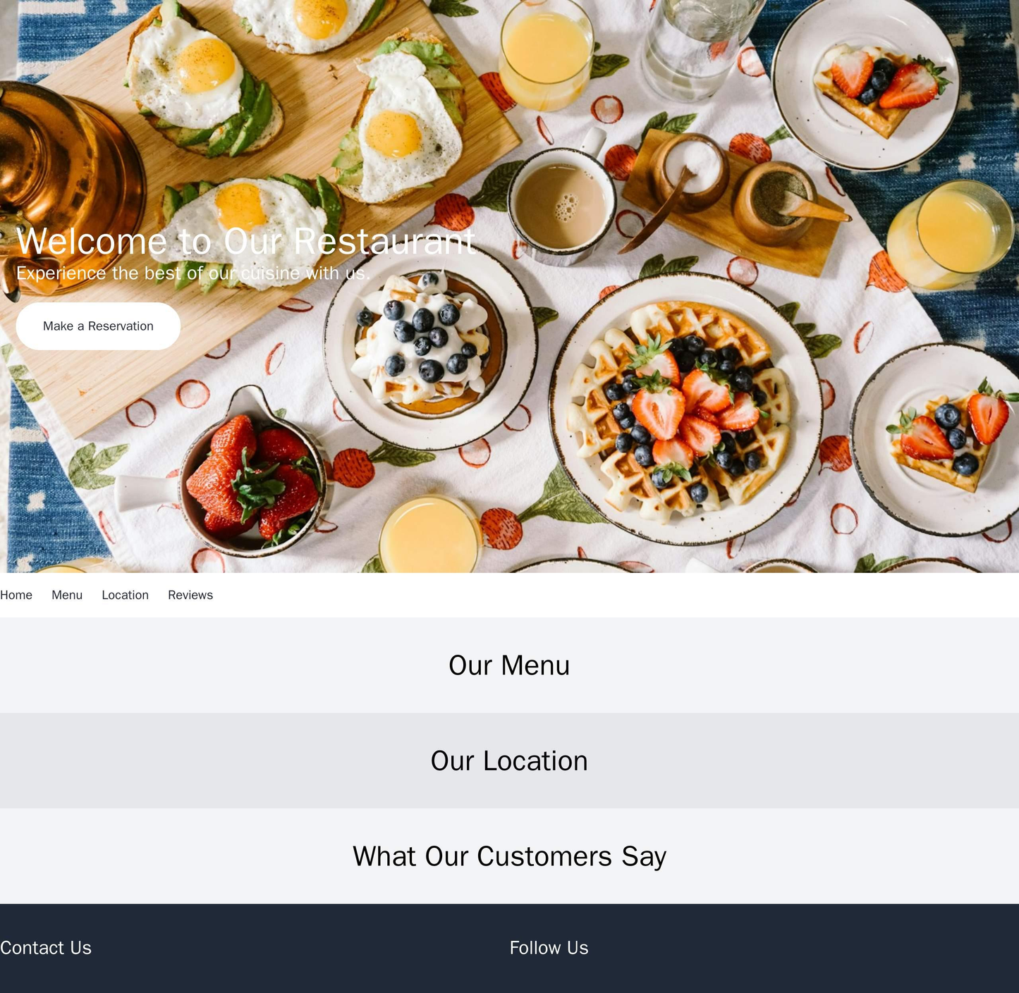 Restaurant: A simple and appetizing design with an image header of a delicious dish, a header containing the logo, a nav Web Template 2287