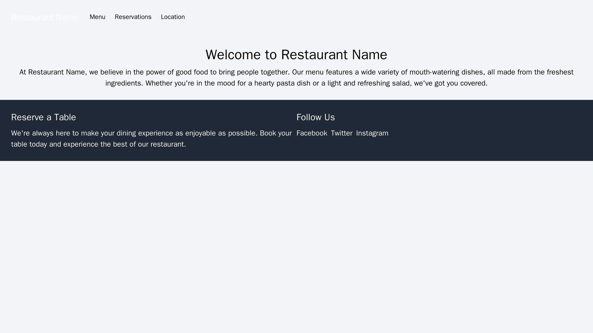 Restaurant: A mouth-watering design featuring a large image of a delicious meal as the main banner. A horizontal navigat Web Template 3133