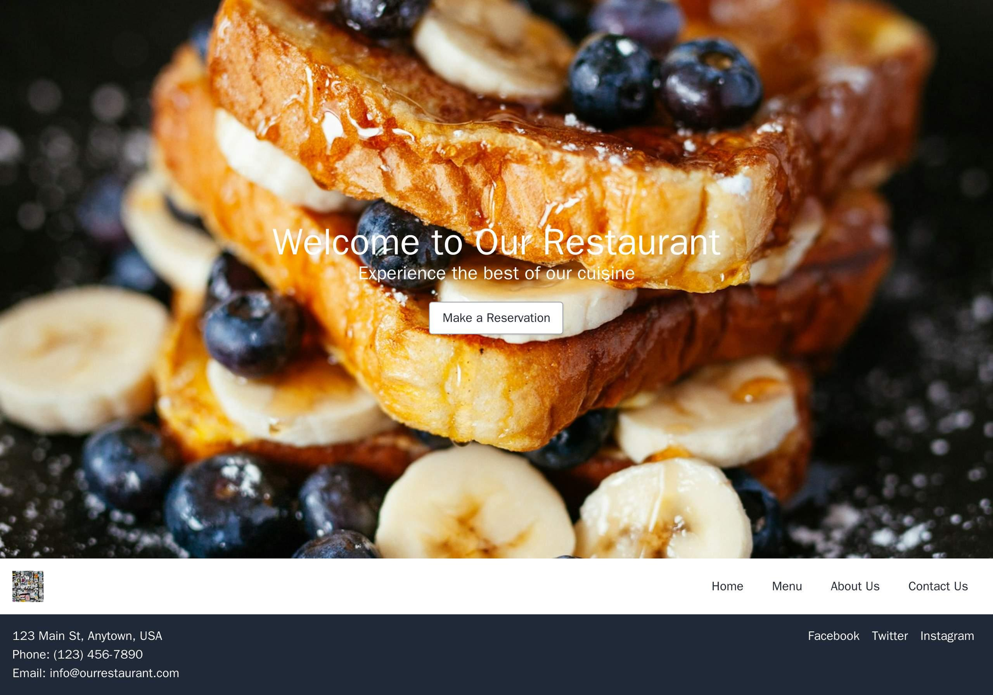 Restaurant: A appetizing and mouth-watering design with a header image of a delicious meal, a left-aligned logo and navi Web Template 3251