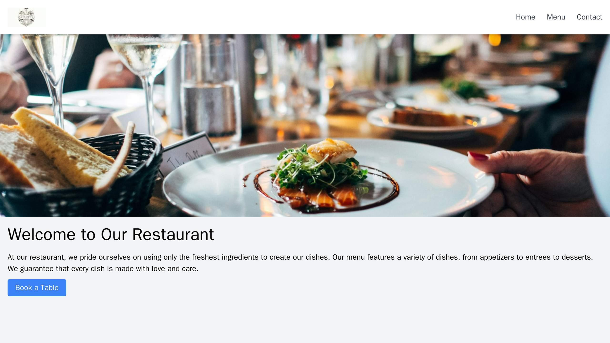 Restaurant: A visually appealing design with a high-quality photograph of a popular dish as the header image, and the lo Web Template 3307