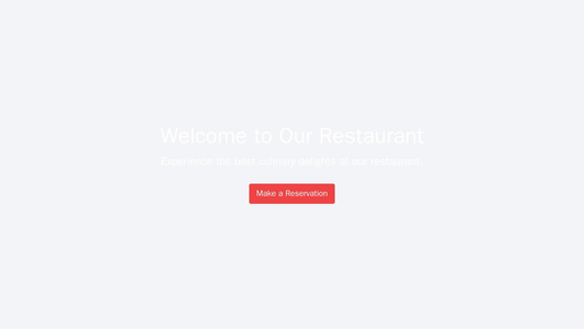 Restaurant: A mouthwatering design with a full-screen, high-resolution image of a delicious dish, accompanied by a call- Web Template 4120