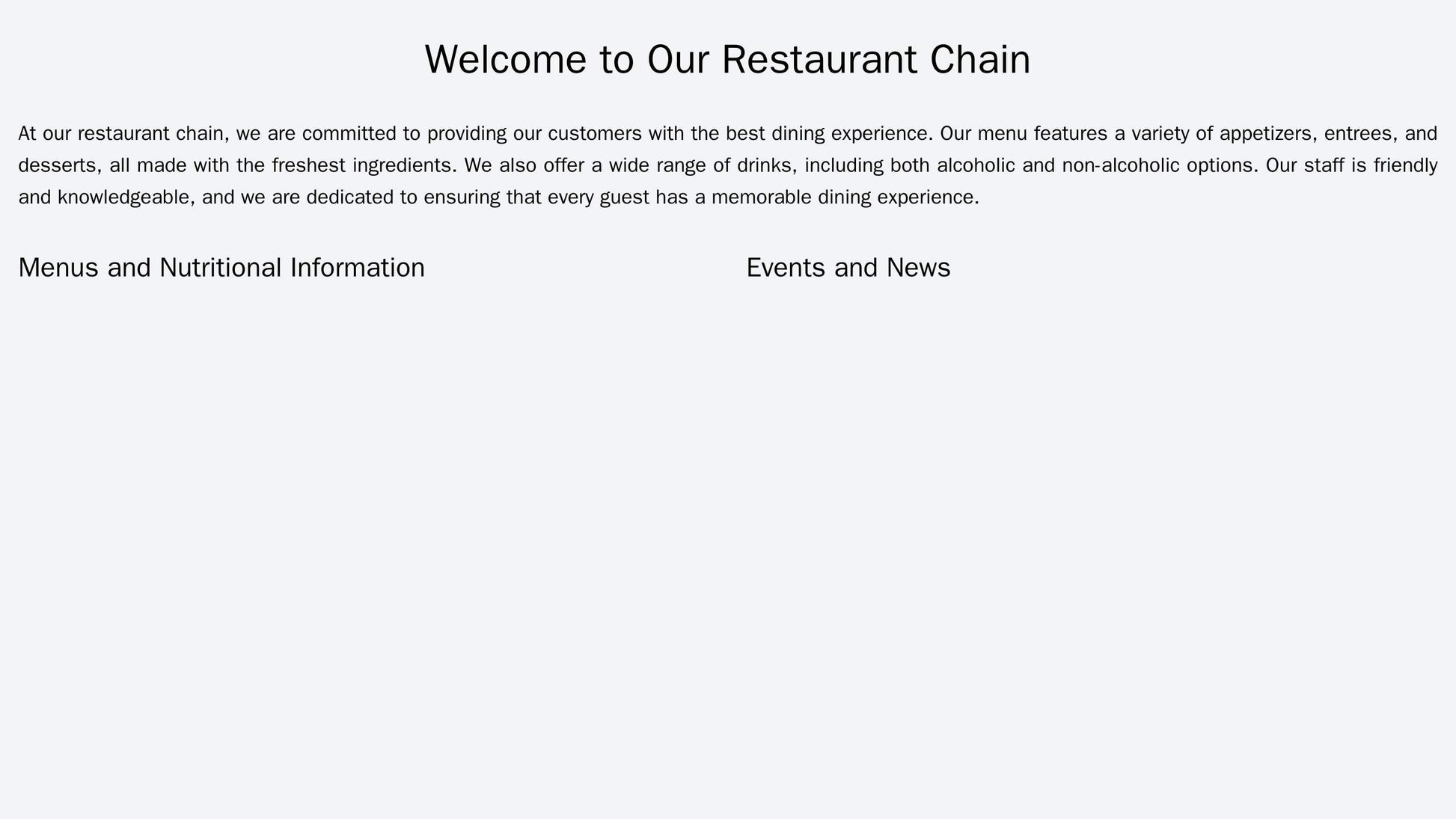 Restaurant Chain: A appetizing and inviting website design with a full-width image of a popular dish, a centered company Web Template 4312