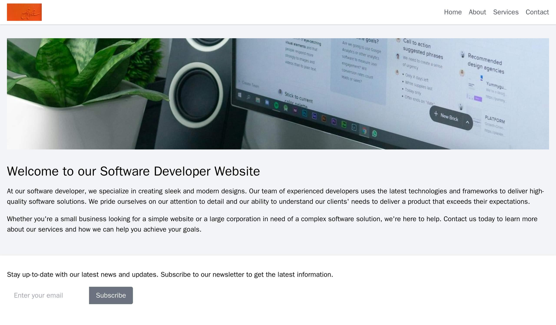 Software Developer: A sleek and modern design with a horizontal navigation menu spanning the top of the page, accompanie Web Template 2183