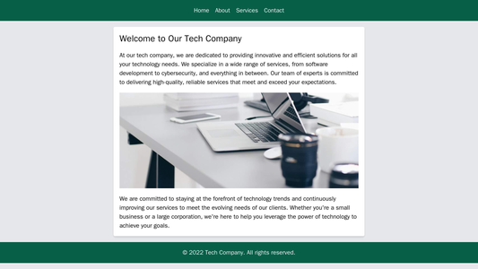 Tech Company: A minimalist design with a large, central hero image and a horizontal navigation bar. The color scheme rev Web Template 2136