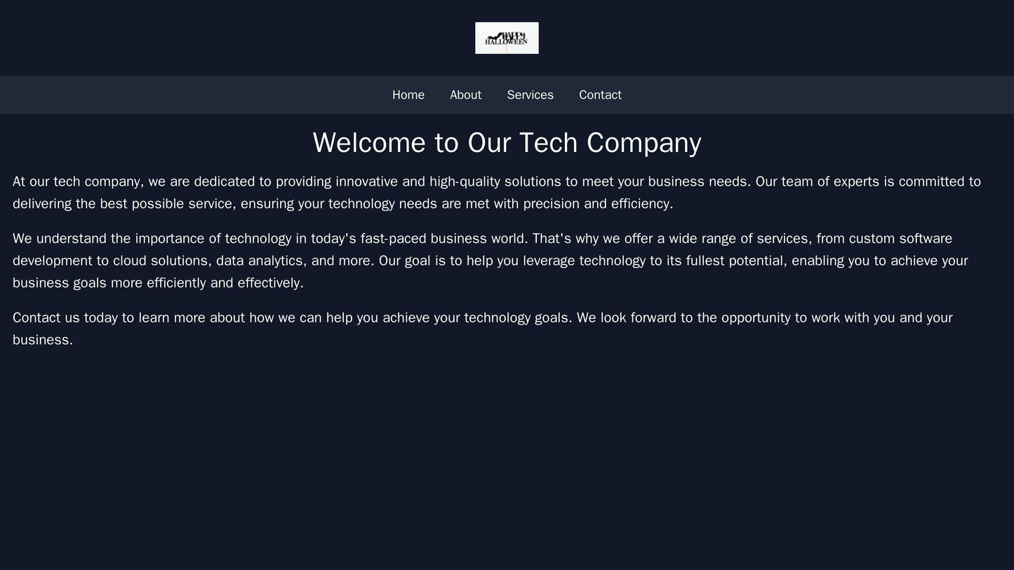 Tech Company: A minimalistic design with a clear, centered logo, a navigation bar at the top, and a dark color palette t Web Template 2319