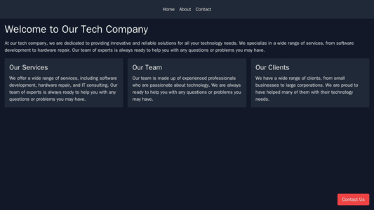 Tech Company: A minimalistic design with a large background image of circuit boards, a centered navigation bar, and a fl Web Template 2436