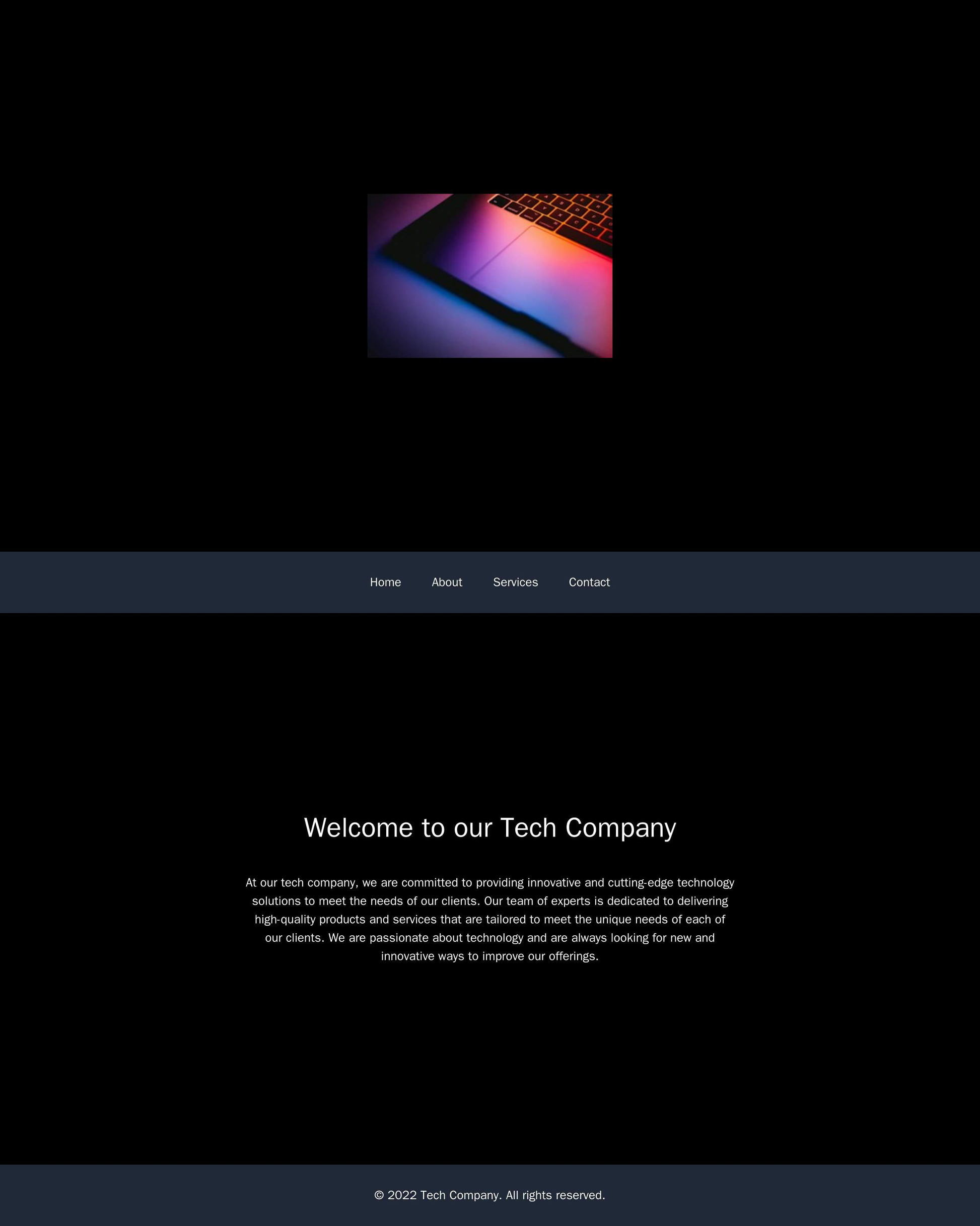 Tech Company: A minimalist design with a large, centered logo and a simple navigation bar. The background could be a fut Web Template 3340