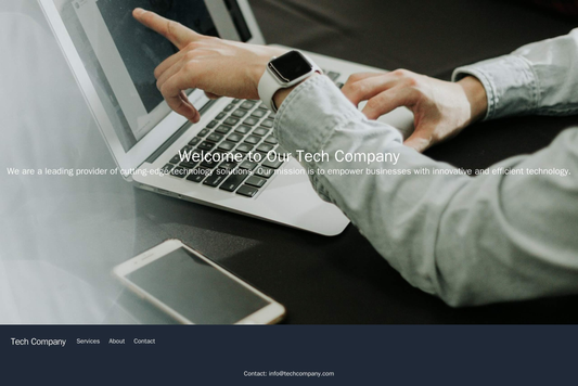 Tech Company: A minimalistic design featuring a large, centered hero image with overlaid text, a simple navigation bar a Web Template 3476