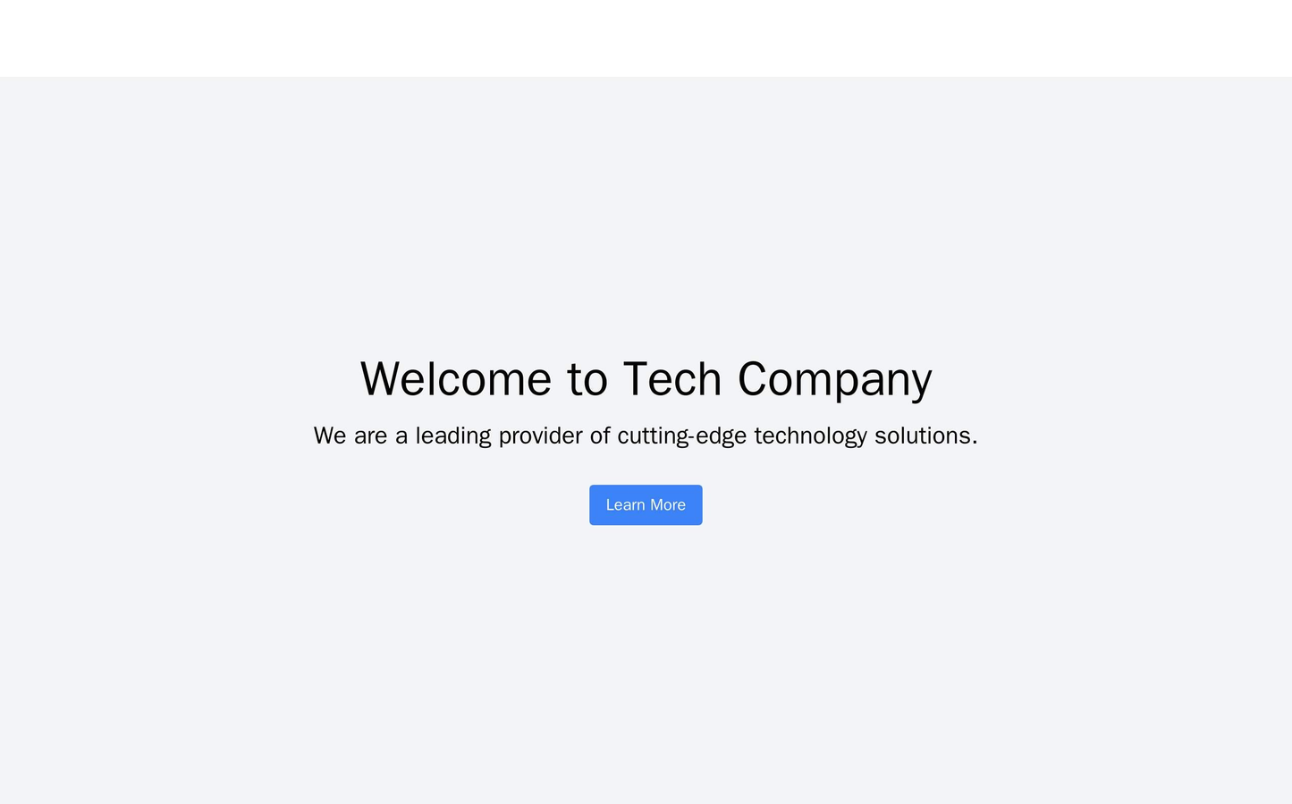 Tech Company: Minimalist design with a centered logo, clean lines, and ample white space. Navigation bar hidden behind a Web Template 3514