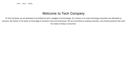 Tech Company: A minimalist design with a large, centered header image of the latest gadget, navigational menu on the lef Web Template 4806