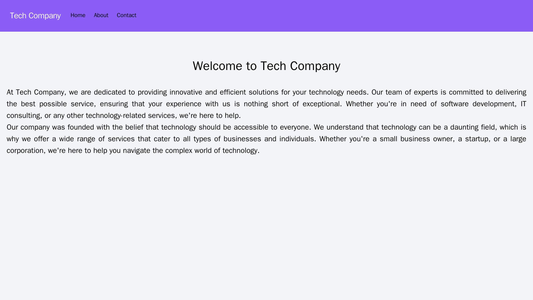 Tech Company: A minimalist design with a large, centered logo, a sticky navigation bar, and a sleek blue and gray color  Web Template 4951