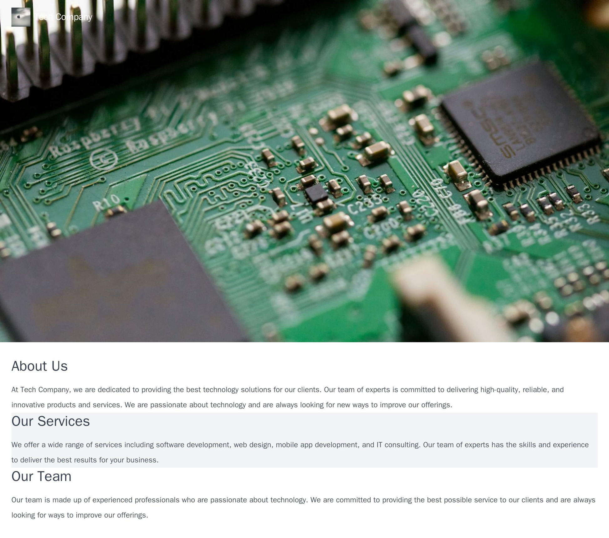 Tech Company Site: A clean, minimalist design with a full-screen image header, a top navigation bar with a centered logo Web Template 3267