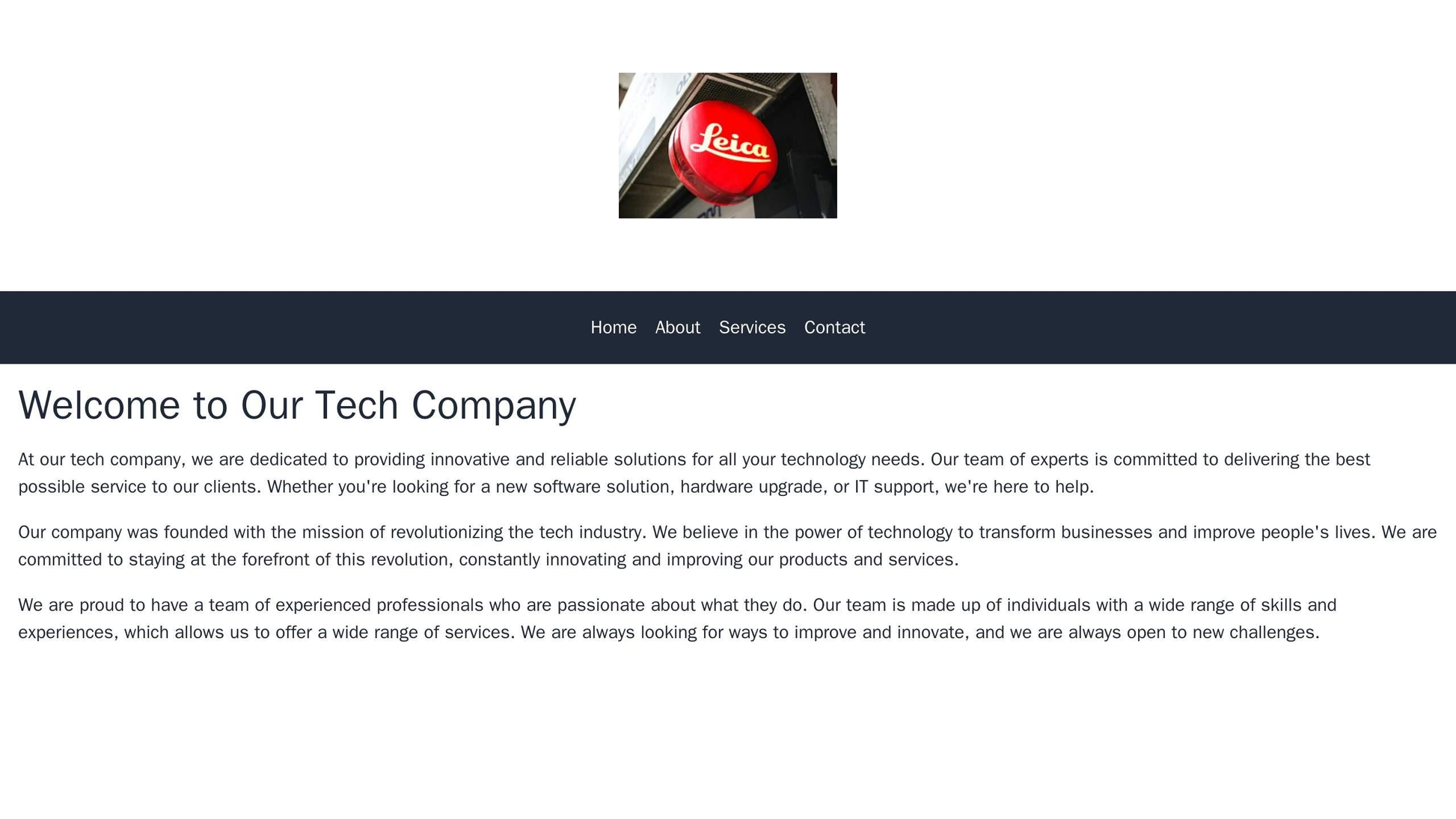 Tech Company Site: A minimalist design with a large centered logo, a top navigation menu, a white background, and gray t Web Template 4010