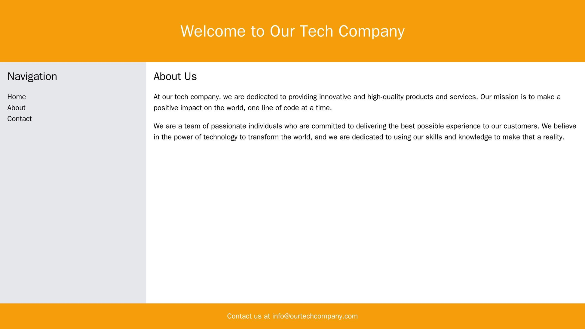 Tech Company Website: Minimalist design with a large, centered logo. Left sidebar for navigation and company information Web Template 3088