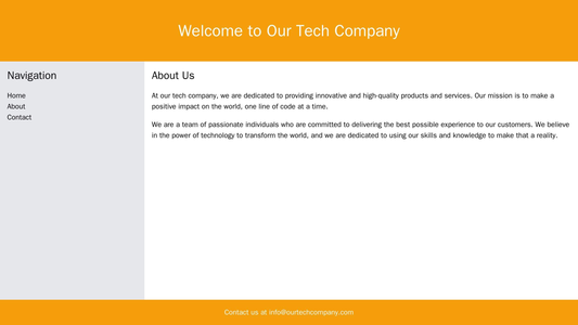 Tech Company Website: Minimalist design with a large, centered logo. Left sidebar for navigation and company information Web Template 3088