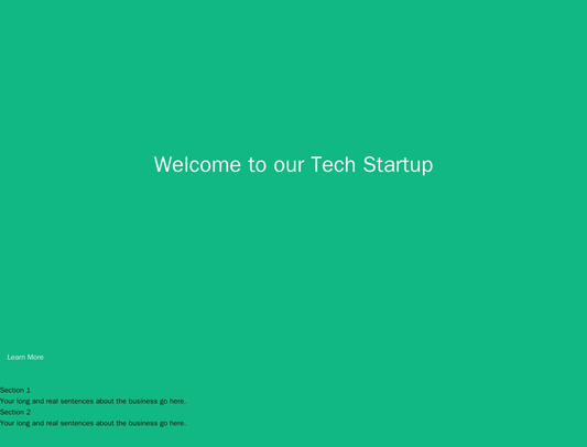 Tech Startup: A one-page design with a full-screen header video and a scrolling background, a prominent call-to-action b Web Template 3262