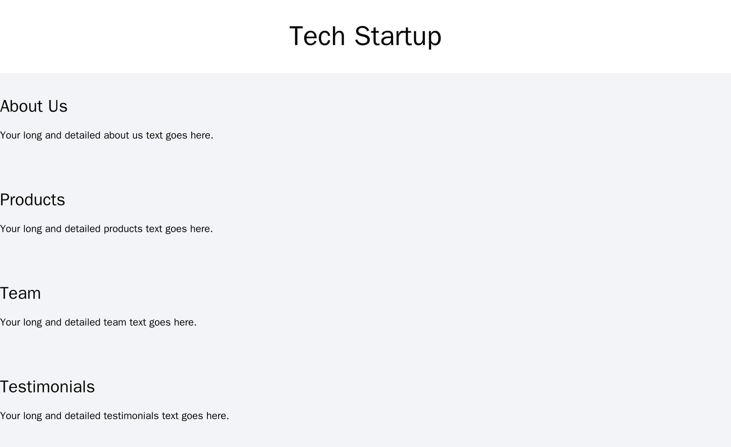 Tech Startup: A modern one-page layout with a centered logo, parallax scrolling, bright colors, and a bold font, with se Web Template 3929