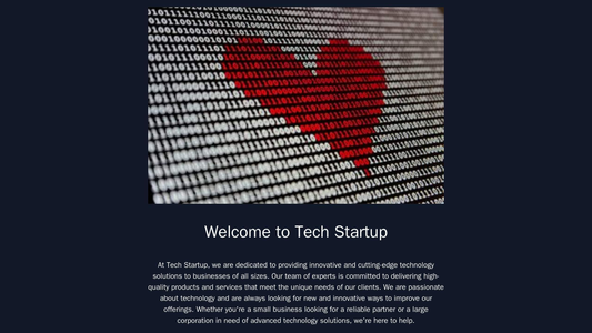 Tech startup: A sleek and futuristic design with a video background, a centered logo, and a single-page scrolling layout Web Template 3364