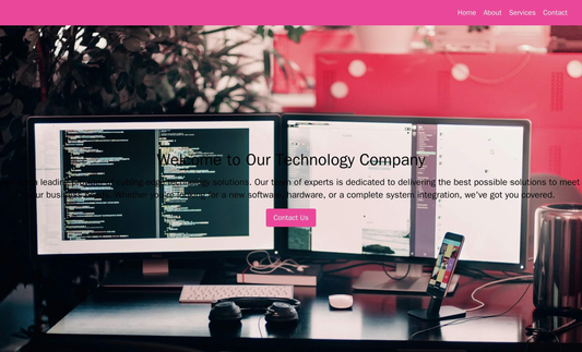 Technology Company: A minimalist design with a large background image of the latest gadget, a right-aligned menu, and a  Web Template 2248