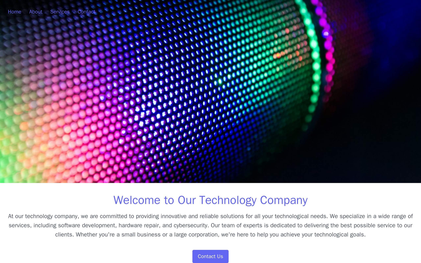 Technology Company: A minimalist design with a large, centered header image of the latest gadget, navigation menu on the Web Template 3449