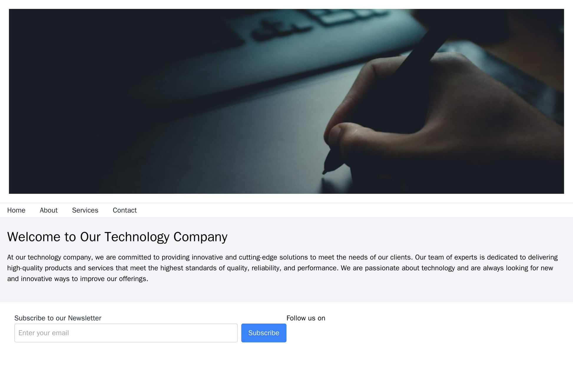 Technology Company: A minimalistic design with a large, centered header image of the latest gadget, a left sidebar for n Web Template 4155