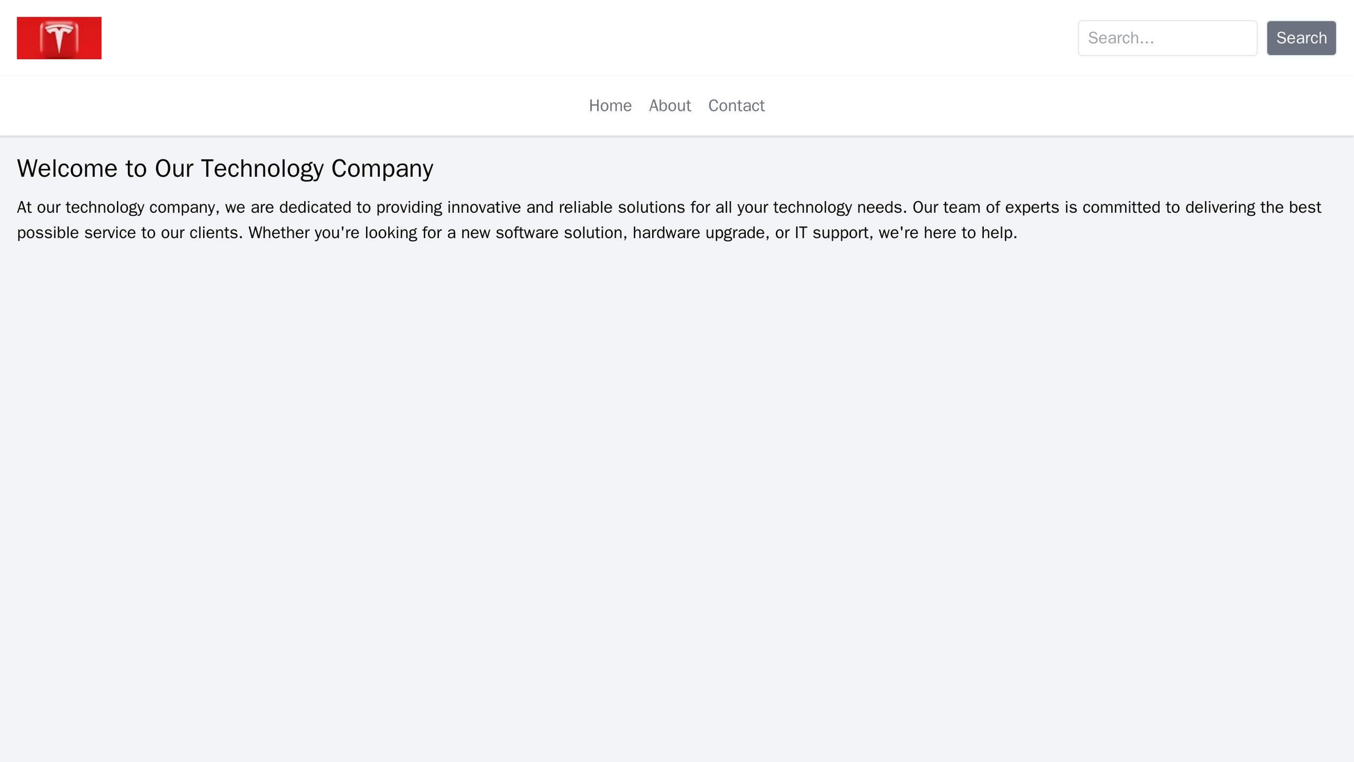 Technology Company Site: A modern, minimalist design with a centrally aligned logo and a search bar at the top. Three ma Web Template 4790