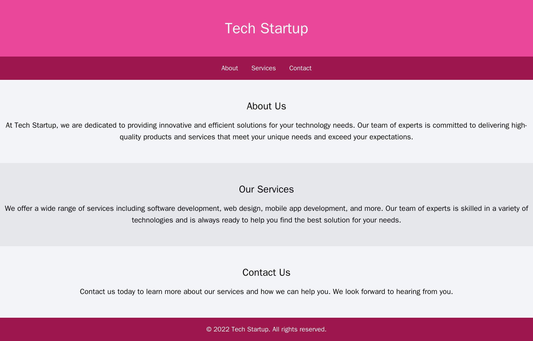 Technology Startup: A minimalist design with a single-page scrolling website. A centered logo at the top with a clean na Web Template 3964