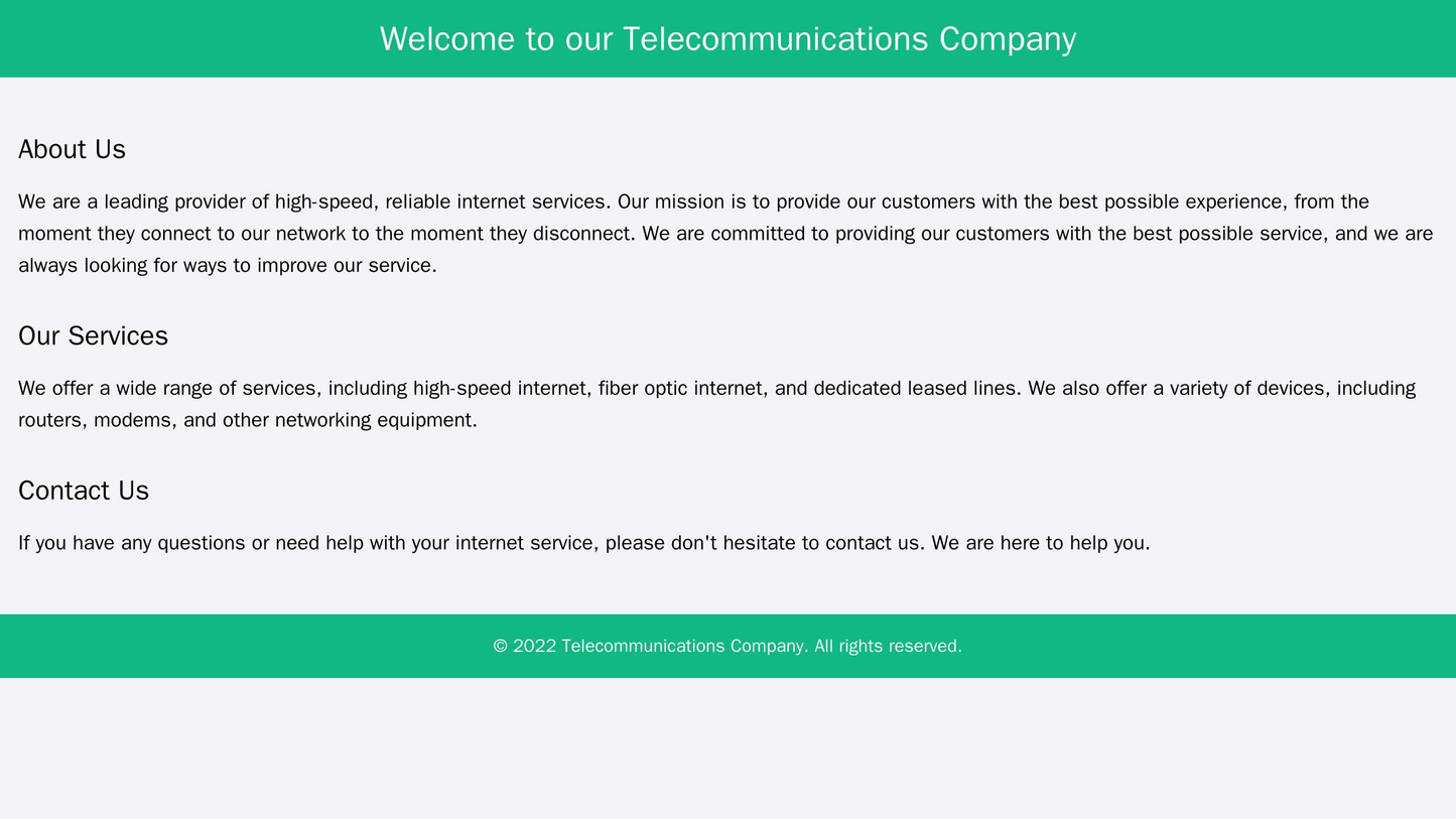 Telecommunications Company: A futuristic design with a top-aligned logo and a wide search bar for users to find plans, d Web Template 4471