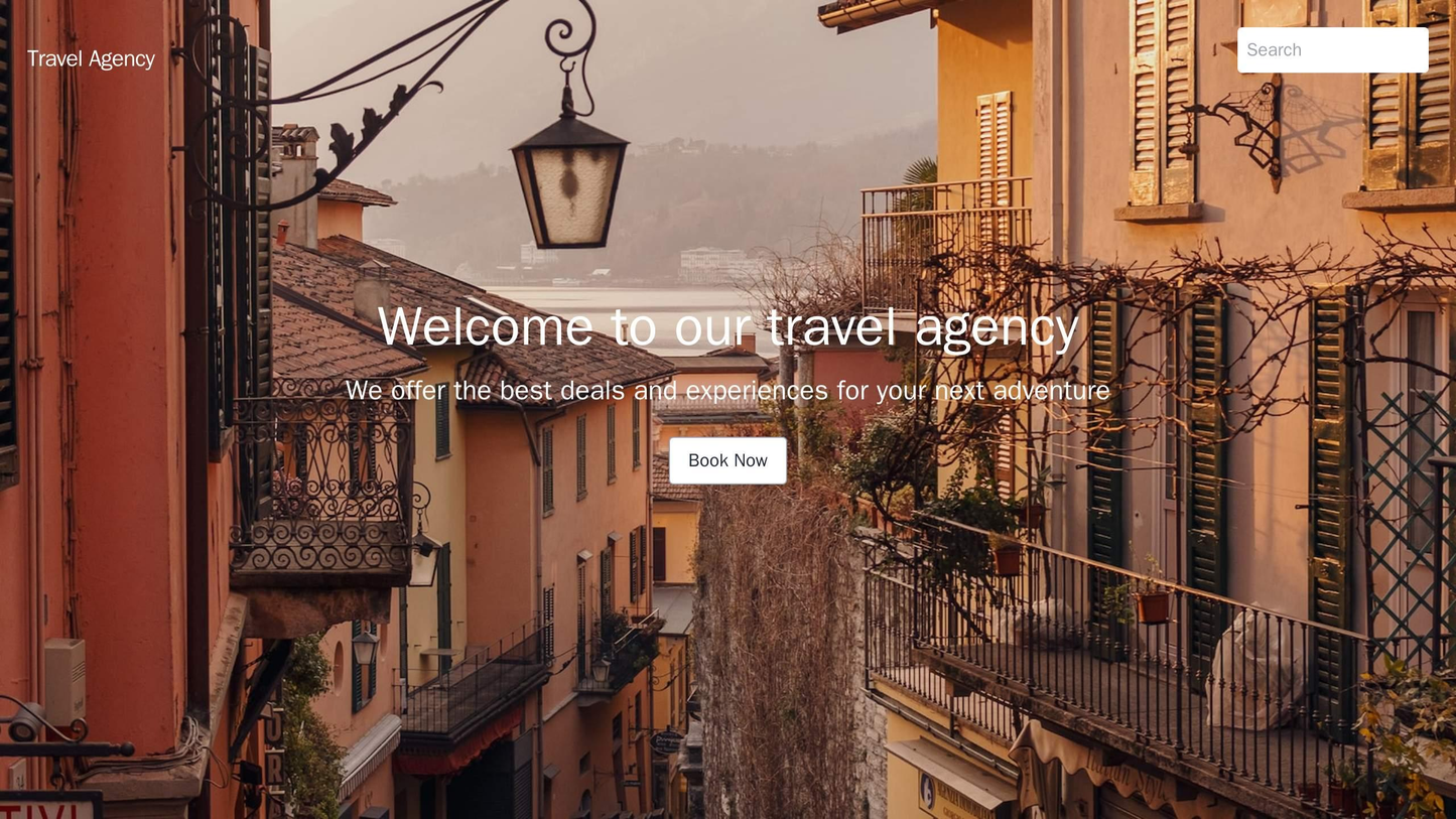 Travel Agency: A website with a header consisting of a large, wide cover image of a beautiful travel destination, featur Web Template 2366