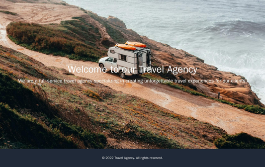 Travel Agency: A vibrant, full-screen background image of a beautiful destination. A top slider for featured destination Web Template 3099