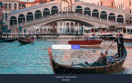 Travel Agency: A vibrant and adventurous design with a full-screen background image of a beautiful travel destination, a Web Template 3113