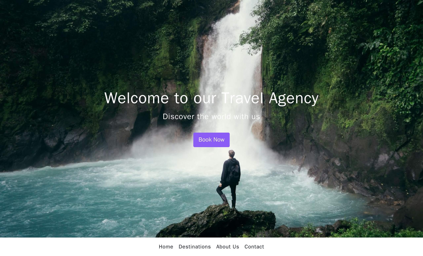 Travel Agency: A bold and dynamic design with a full-screen header showcasing beautiful travel images, a call-to-action  Web Template 3385