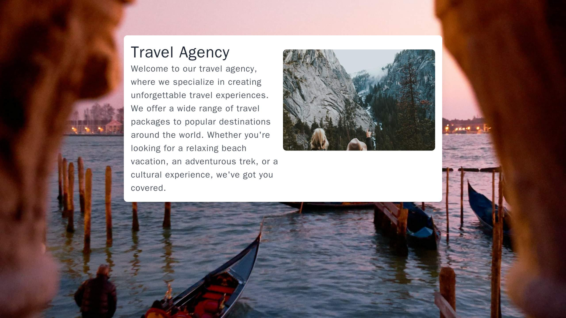 Travel Agency: An immersive design with 3D graphics and panoramic images of popular travel destinations. A vertical left Web Template 3438