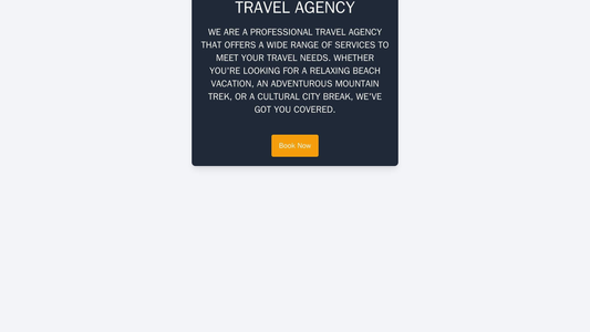 Travel Agency: A full-screen background image of a beautiful travel destination, with a centered logo at the top. The na Web Template 3956