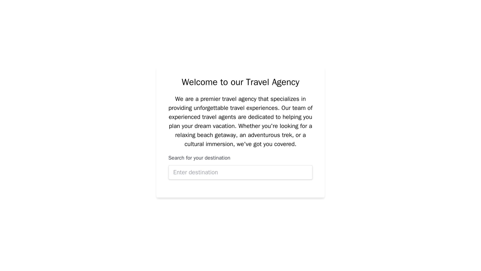 Travel Agency: A slide-show banner that features stunning images of different travel destinations. A centered search bar Web Template 3965