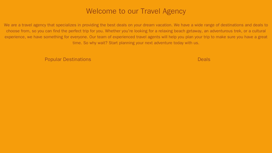 Travel Agency: A multi-column layout with a full-width image header, a search bar, and a menu bar across the top. Sectio Web Template 4098