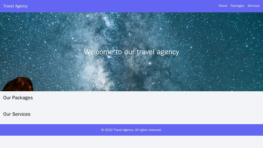 Travel Agency: A dynamic layout with a hero image showcasing a travel destination, a slider for featuring different pack Web Template 4201