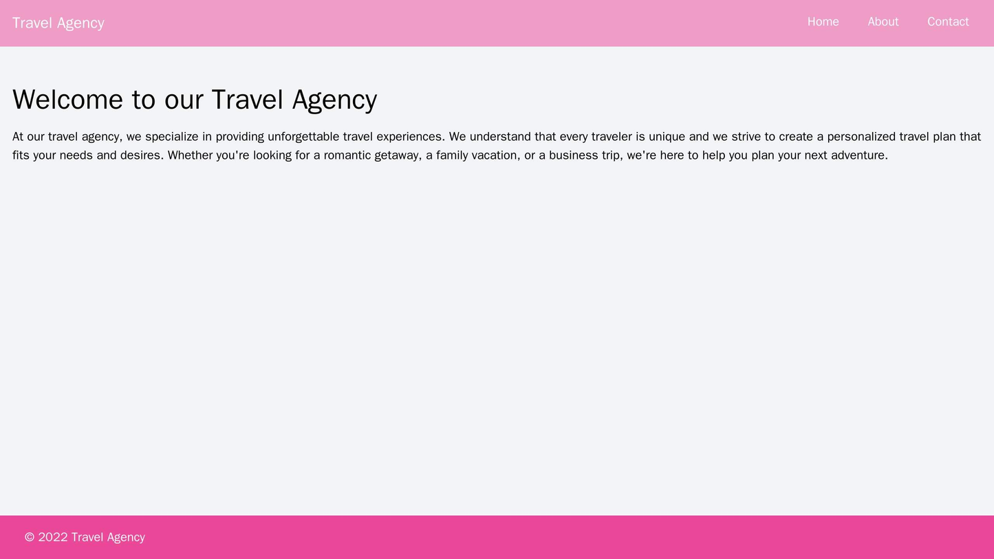 Travel Agency: A full-width background image of a beautiful destination with a semi-transparent header that includes a c Web Template 4251