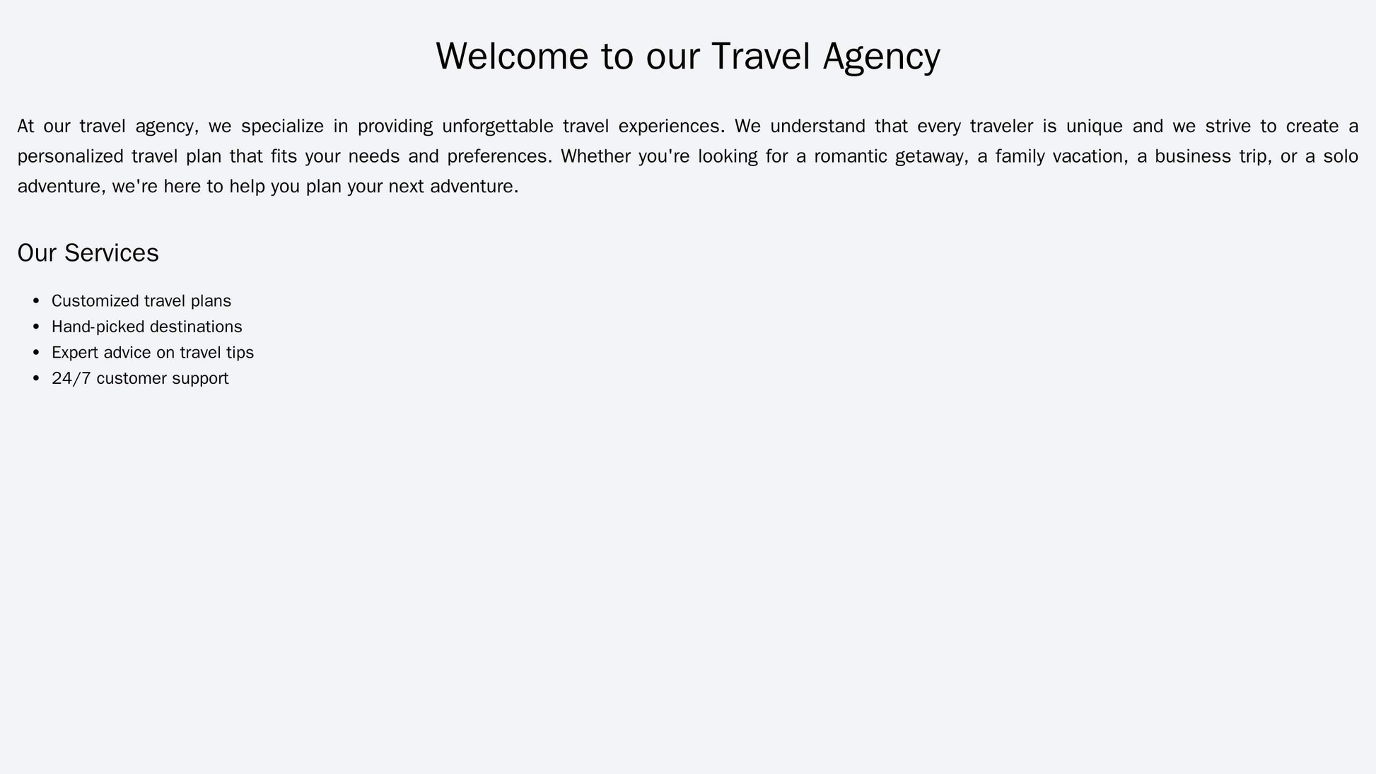 Travel Agency: A captivating design with a full-width header featuring a beautiful travel destination image. Centered lo Web Template 4321